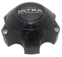 Load image into Gallery viewer, Ultra Motorsports 6 Lug Gloss Black Wheel Center Cap Set of 4 Pn 89-9764BK with Bolts