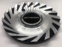Load image into Gallery viewer, Strada c-1087-3 Tornado Black & Silver Wheel Center Cap C-STRA-2