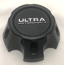 Load image into Gallery viewer, Ultra Motorsports 6 Lug Gloss Black Wheel Center Cap Set of 4 Pn: 89-9154BK with Bolts