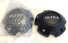 Load image into Gallery viewer, ULTRA 5 Lug Black Wheel Center Cap (QTY 4) p/n # 89-9750 WITH BOLTS