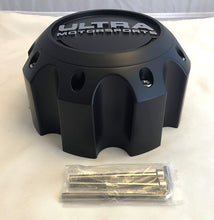 Load image into Gallery viewer, Ultra Motorsports Matte Black Wheel Center Cap Set of 4 Pn: 89-9782 WITH SCREWS