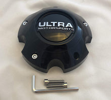 Load image into Gallery viewer, ULTRA 5 Lug Gloss Black Wheel Center Cap (QTY 2) p/n # 89-9750-CAP WITH BOLTS