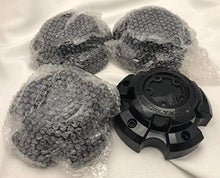 Load image into Gallery viewer, Ultra Motorsports 5 Lug Gloss Black Wheel Center Cap Set of 4 Pn: 89-9855BK with Bolts