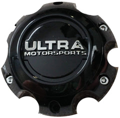 Ultra Motorsports 6 Lug Gloss Black Wheel Center Cap (Qty 1) Pn: 89-9765BK