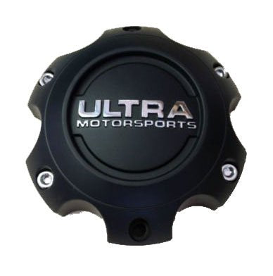 Ultra Motorsports 6 LUG Black Custom Wheel Center Cap Set of 1 Pn: 89-9765