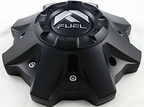 Fuel Matte Black Chrome Rivets Custom Wheel Center Caps Set of One (1) 1002-53B M-447 8-Lug