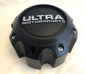 Ultra Motorsports Matte Black Wheel Center Cap (Qty 1) Pn: 89-9782 with Screws