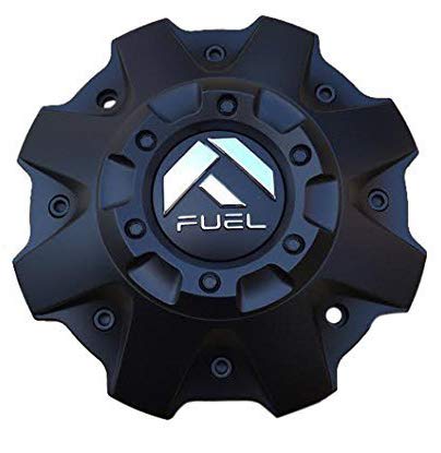 Fuel Matte Black Chrome Rivets Wheel Center Caps (Qty 2) 1001-79B