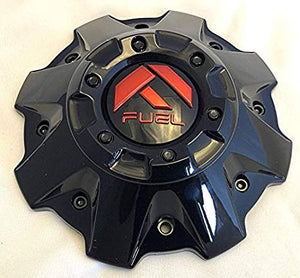 Fuel wheels Black Gloss RED Emblem Center Cap Set of ONE (1) # 1001-63B 5-6 Lugger