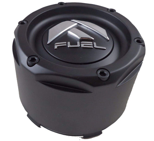 Fuel Matte Black Black Rivets Custom Wheel Center Caps Set of Four (4) 1003-49TMB