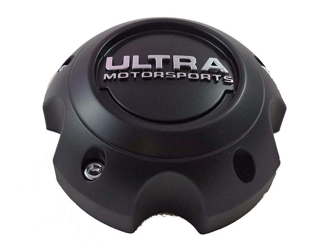 Ultra Motorsports 5 LUG Black Custom Wheel Center Cap Set of 2 Pn: 89-9756
