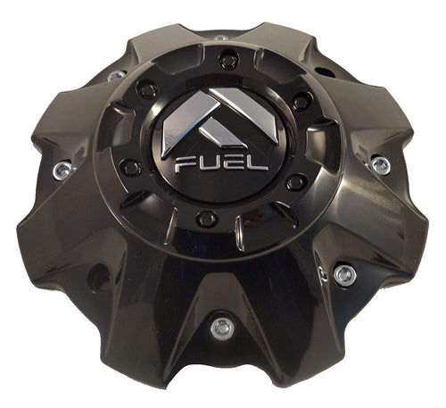 Fuel Wheels Black Gloss Custom Center Cap Set of Two (2) # 1001-63B 5-6 LUGGER