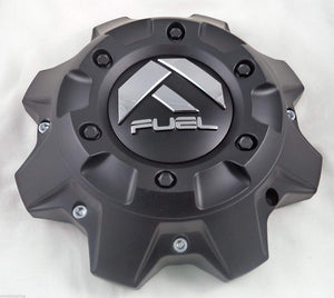 Fuel Matte Black Chrome Rivets Wheel Center Caps (QTY 4) 1002-40, 1002-41