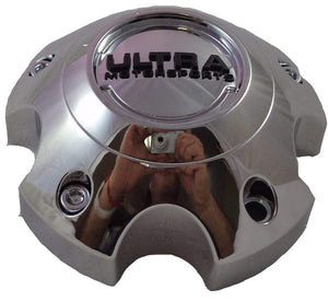 Ultra Motorsports Chrome Custom Wheel Center Cap Set of 4 Pn: 89-9755