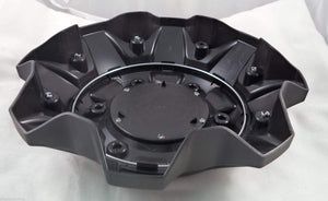 Fuel Matte Black Chrome Rivets Wheel Center Caps (QTY 4) 1002-40, 1002-41