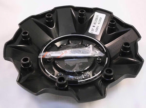 Fuel Wheels Flat Black Black Rivets Custom Center Cap Set of Four (4) # 1001-63B 5-6 LUGGER
