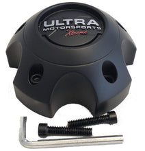 Load image into Gallery viewer, ULTRA 5 Lug Extreme Black Wheel Center Cap (QTY 2) p/n # 89-9754SBX WITH BOLTS