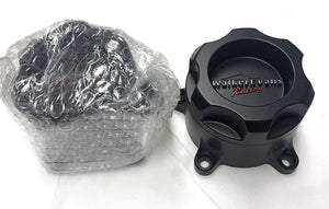 Walker Evans Racing 5 Lug Matte Black Wheel Center Caps Set of 2 # WKR-9705SB with Screws