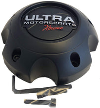 Load image into Gallery viewer, ULTRA 5 Lug Extreme Black Wheel Center Cap (QTY 4) p/n # 89-9756SBX WITH BOLTS