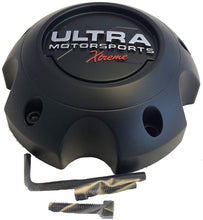 Load image into Gallery viewer, ULTRA 5 Lug Extreme Black Wheel Center Cap (QTY 2) p/n # 89-9756SBX WITH BOLTS