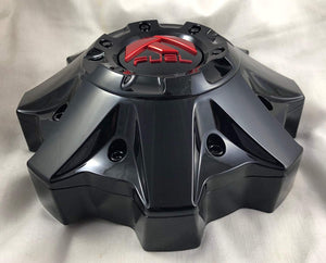 Fuel Gloss BLACK RED EMBLEM Wheel Center Caps (QTY 2) 1002-53, M-447, 1002-53B-1, 1002-49GBQ