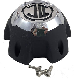 2 Crave 5 LUG Black & Chrome Wheel Center Cap (QTY 2) # NX-5H-E