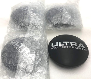 Ultra Motorsports Matte Black Wheel Center Cap Set of 4 Pn: 89-9450SB