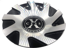 Load image into Gallery viewer, C-973-1 - XCESS Black &amp; Silver Wheel Center Cap 1038K75
