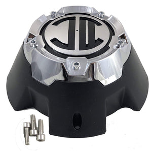 2 Crave 5 LUG Black & Chrome Wheel Center Cap (QTY 1) # NX-5H-D