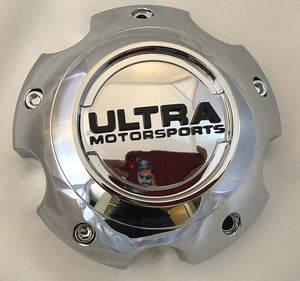 ULTRA 5 Lug CHROME Wheel Center Cap (QTY 1) p/n # 89-9750C WITH BOLTS