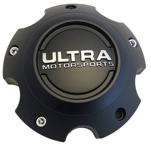ULTRA 5 Lug Black Wheel Center Cap (QTY 1) p/n # 89-9750 WITH BOLTS