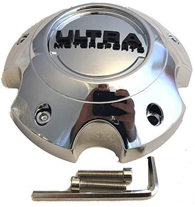 ULTRA 5 Lug Chrome Wheel Center Cap (QTY 1) p/n # 89-9750C WITH BOLTS