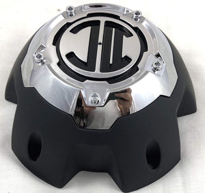 2 Crave 5 LUG Black & Chrome Wheel Center Cap (QTY 2) # NX-5H-C