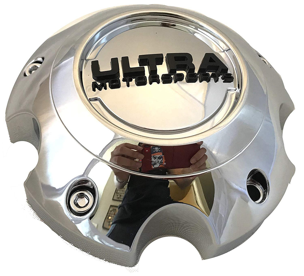 ULTRA 5 Lug CHROME Wheel Center Cap (QTY 1) p/n # 89-9750C WITH BOLTS