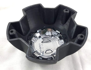 2 Crave 5 LUG Black & Chrome Wheel Center Cap (QTY 4) # NX-5H-E