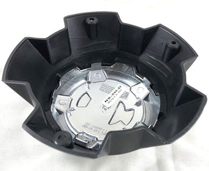 2 Crave 5 LUG Black & Chrome Wheel Center Cap (QTY 2) # NX-5H-D