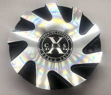 Load image into Gallery viewer, C-973-1 - XCESS Black &amp; Silver Wheel Center Cap 1038K75