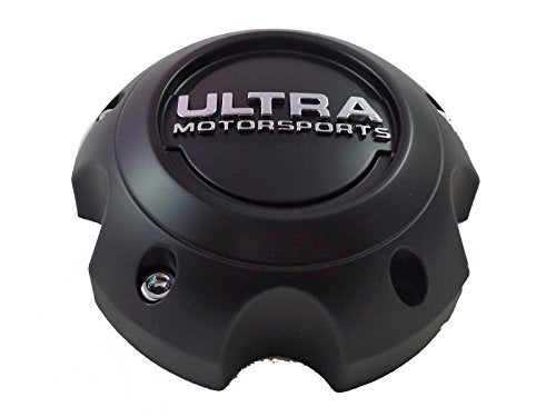 Ultra Motorsports 5 LUG Black Custom Wheel Center Cap Set of 1 Pn: 89-9756