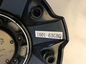 Fuel Wheels Black Gloss RED EMBLEM Center Cap Set of Four (4) # 1001-63B 5-6 LUGGER