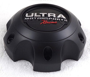 Ultra Motorsports Extreme 6 LUG Black Wheel Center Cap (QTY 1) Pn: 89-9765SBX