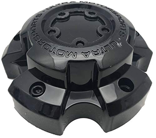 Ultra Motorsports 5 Lug Gloss Black Wheel Center Cap Qty 1
