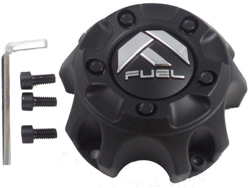 Fuel Matte Black Wheel Center Cap Set of Two (2) 1001-57MB M-454 - with Screws