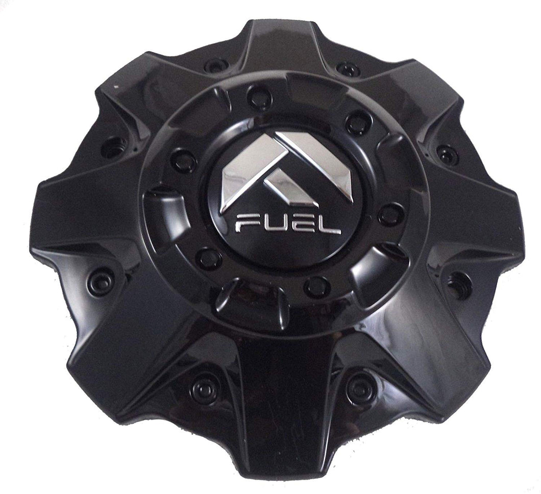 Fuel Gloss Black with Black Rivets Wheel Center Cap ONE (1) 1001-79GBR - with Screws