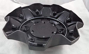 Fuel Matte Black Chrome Rivets Wheel Center Caps (QTY 1) 1002-40, 1002-41