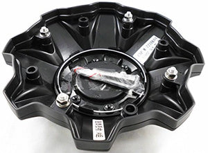 Fuel Matte Black Chrome Rivets Custom Wheel Center Caps Set of Two (2) 1002-53B M-447 8-Lug
