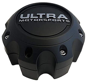 Ultra Motorsports Matte Black Custom Wheel Center Cap Set of 4 Pn: 89-9780
