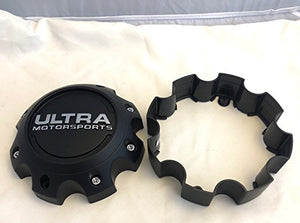 Ultra Motorsports Matte Black Custom Wheel Center Cap Set of 4 Pn: 89-9780