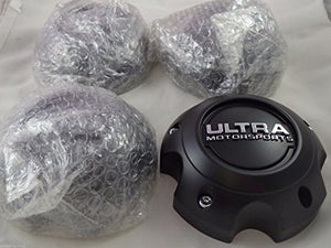 Ultra Motorsports Black Cus5 LUG tom Wheel Center Cap Set of 4 Pn: 89-9756