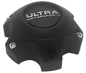 Ultra Motorsports 6 Lug Matte Black Wheel Center Cap Qty 1 Pn: 89-9764 with Bolts