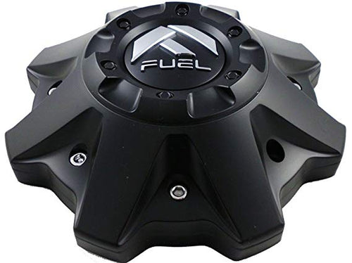 Fuel Matte Black Chrome Rivets Wheel Center Cap QTY One (1) 1002-53B M-447 8-Lug (WITH SCREWS)
